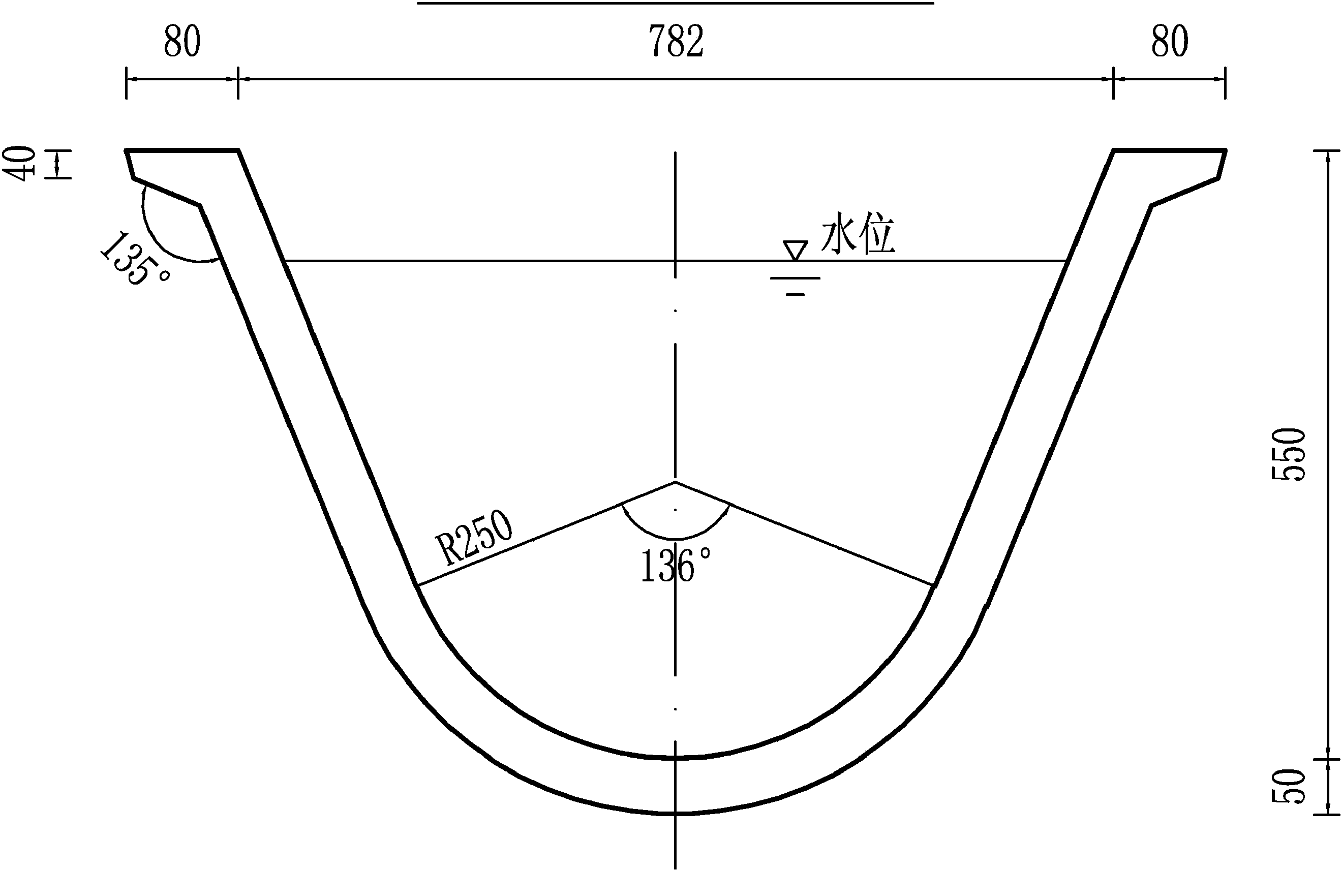 弧形渠道(D=0.5m-2)砌护图